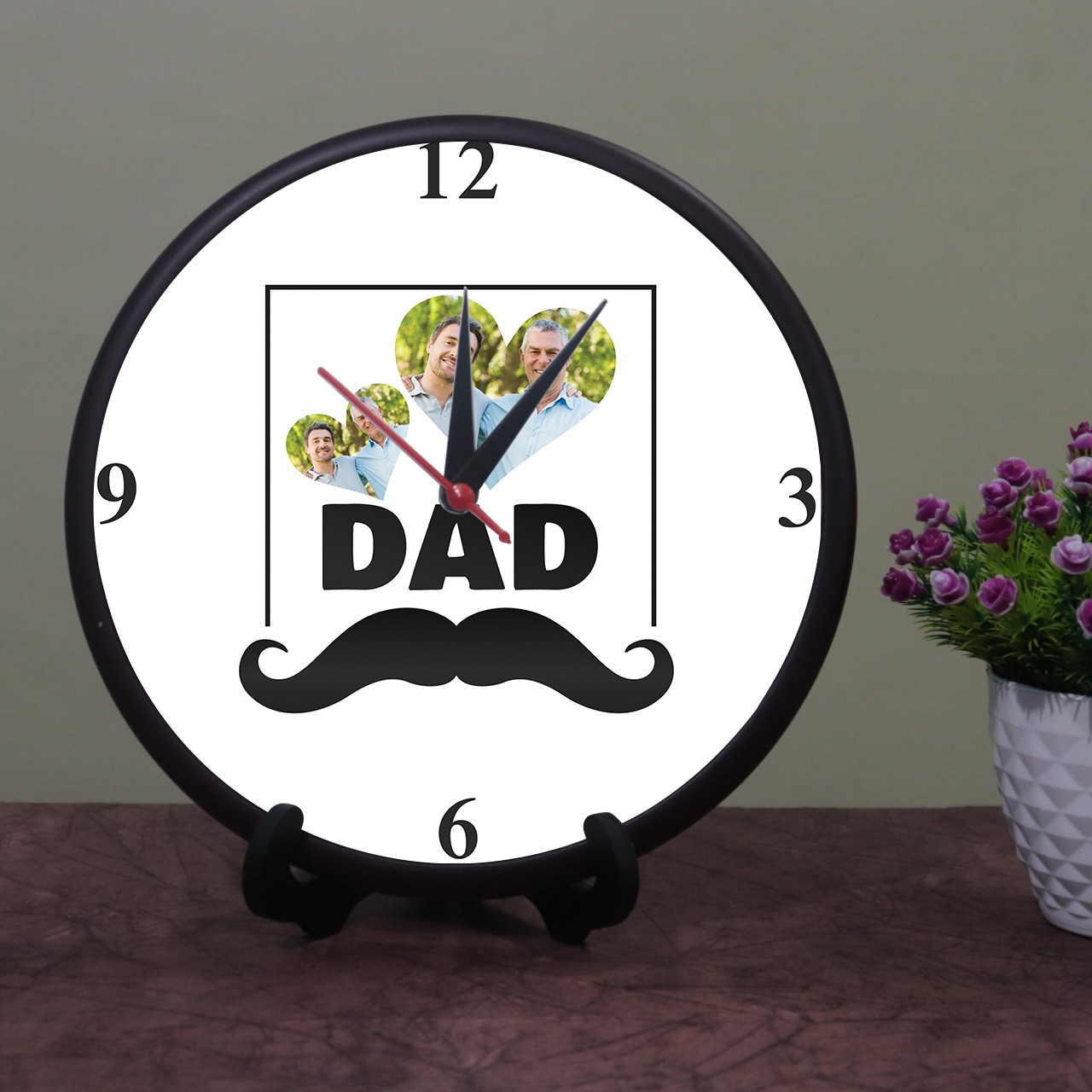 Dad Personalized Photo Wall Clock